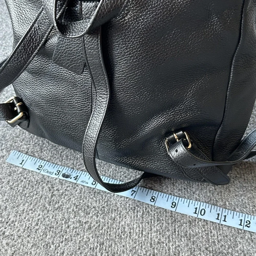 Coach | Bags | Coach Backpack Billie Billy Black Pebbled Leather Gold ...